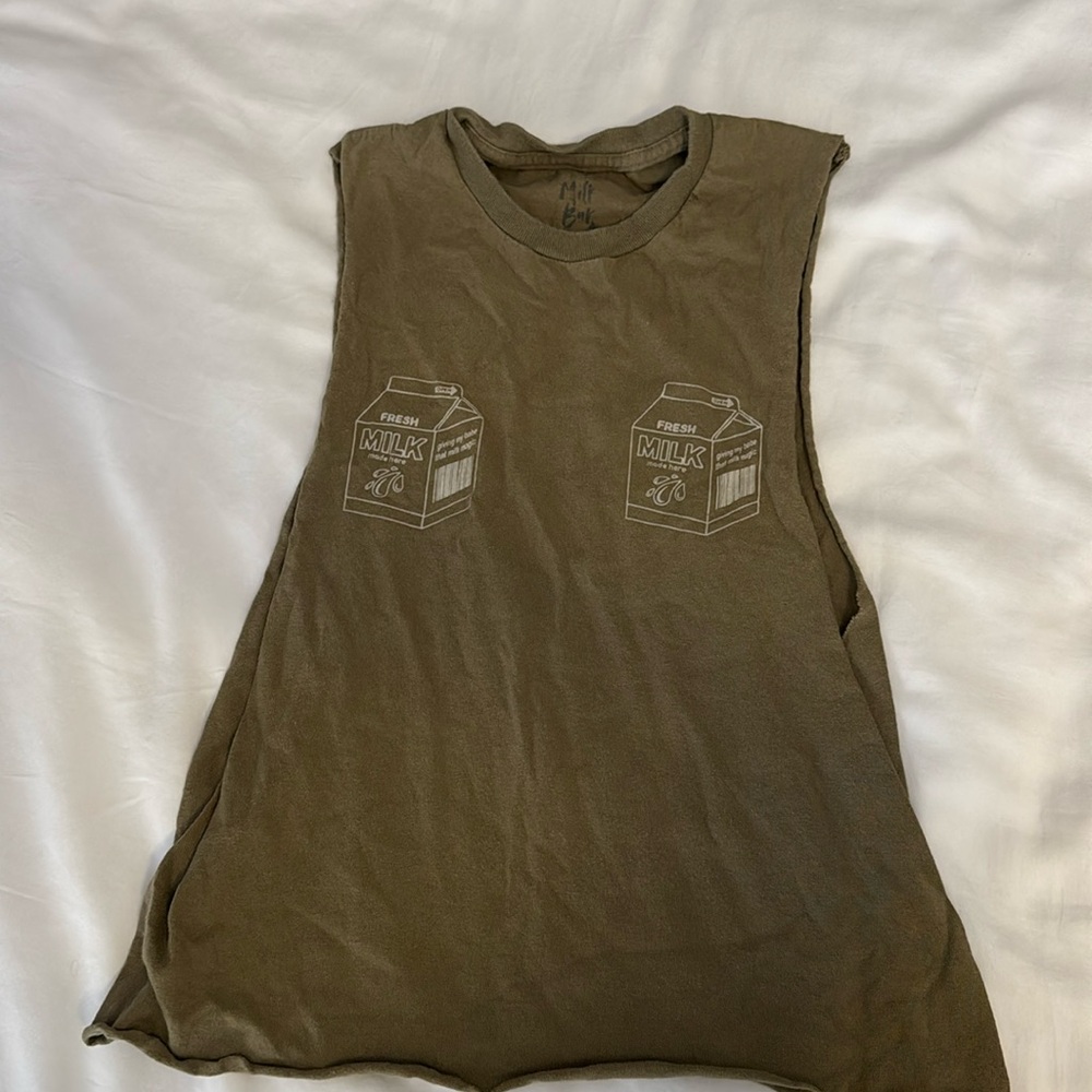 Thelittlemilkbar muscle tank milk cartons breastfeeding nursing tank